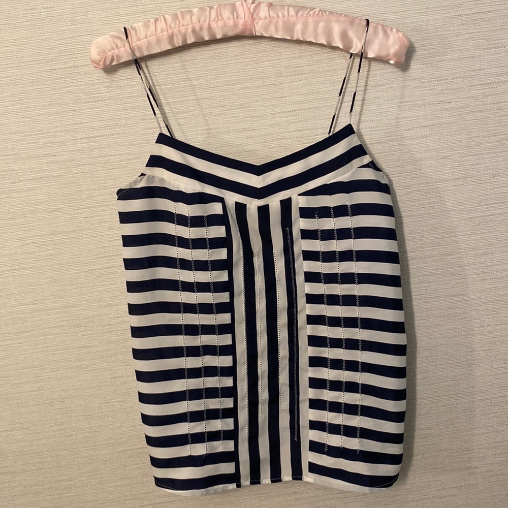NWT Olive + Oak Striped Tank